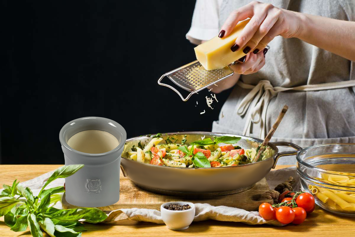 Солонка, банка для соли, серая
