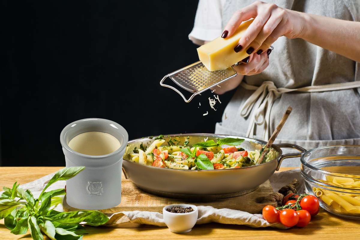 Солонка, банка для соли, светло-серая