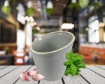 Стакан для кухонных предметов и аксессуаров светло-серый