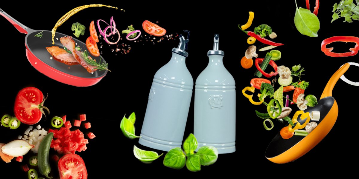 Бутылка для масла и соусов голубая