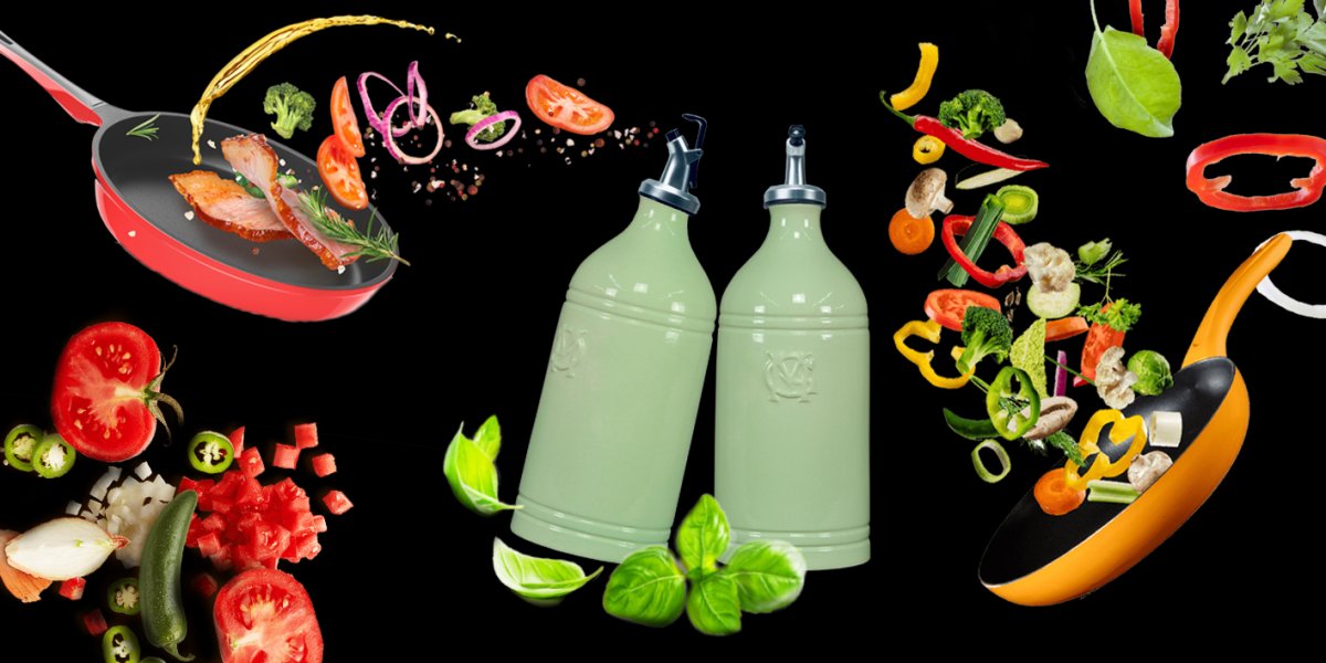 Бутылка для масла и соусов мятная