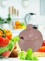 Кокотница для жульена и жаркого гранат розовая