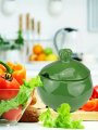 Кокотница для жульена и жаркого гранат зеленая