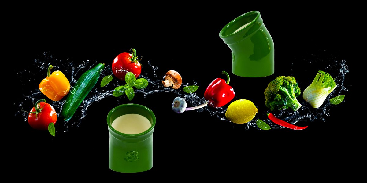 Солонка, банка для соли, зеленая