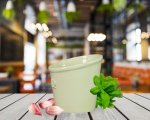 Стакан для кухонных предметов и аксессуаров молочный