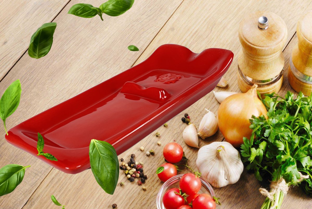 Подставка для столовых приборов красная